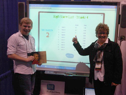 <p>Sean Carpenter of Hartwick College in New York, tested his skills on our toughest <a href="http://breezinthrutheory.com/try-it/">Breezin&#8217; Thru Theory game</a> &#8211; Triads. Not only did he make it up all 4 levels but he posted the 2nd best score ever. He was second only to the Author, Jean McKen!</p>
